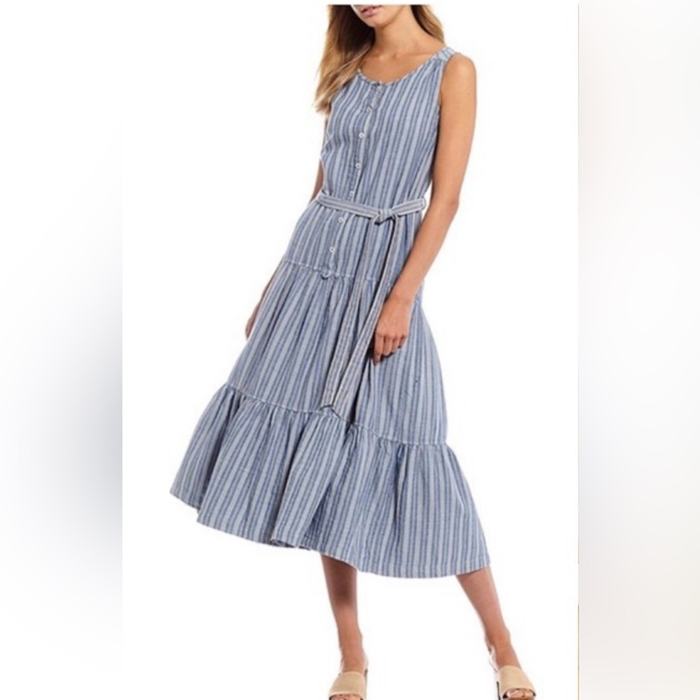 Chelsea & Violet Blue Striped Maxi Dress
